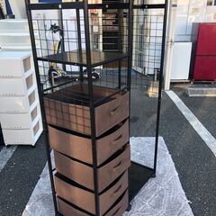 ハンガーラック 引き出し付 収納家具 【送料に設置費込み】🚚自社配送時💳代引き可🚚(現金、クレジット、スマホ決済対応)の画像
