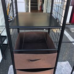 ハンガーラック 引き出し付 収納家具 【送料に設置費込み】🚚自社配送時💳代引き可🚚(現金、クレジット、スマホ決済対応)の画像