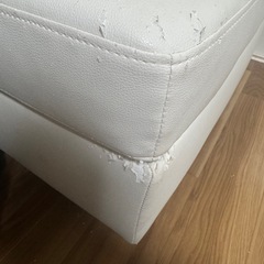 傷あり 3人掛けソファ オットマン付き
の画像