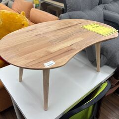 【ジモティー割あり】【ジャングル守口店】ローテーブル　ビーンズ型　ナチュラルの画像
