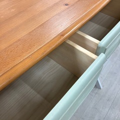 チェスト　6段　ホワイト×ナチュラル【トレファク堺福田店】の画像