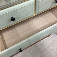 チェスト　6段　ホワイト×ナチュラル【トレファク堺福田店】の画像