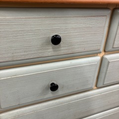 チェスト　6段　ホワイト×ナチュラル【トレファク堺福田店】の画像