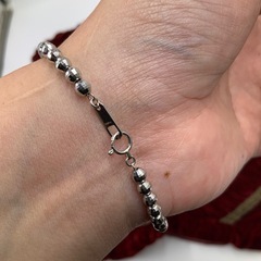 Pt850 ミラーボール　ブレスレット　10.1g 約18cmの画像