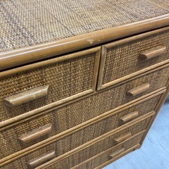 ラタンチェスト5段【トレファク堺福田店】の画像