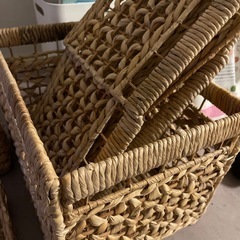 美品！ラタン収納4点セット
の画像