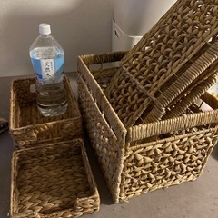 美品！ラタン収納4点セット
の画像