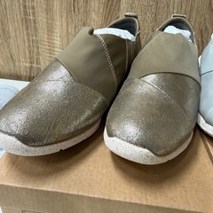 ◎レーディースシューズ  色違い 3足セット 23.5cm ブロンズ  グリーン ブラックの画像