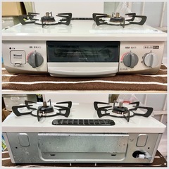 ■リンナイ ガスコンロ LPガス用 2019年製■Rinnai RTE564BER 幅56cmコンパクトタイプ■プロパンガステーブル ガス台 クリームベージュの画像