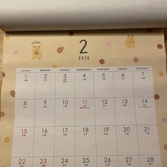 壁掛けカレンダーの画像
