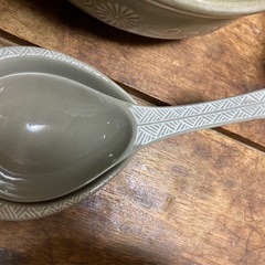 【無料】美品　お鍋と大きなレンゲのセット の画像