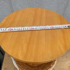 ★状態〇★ ラタン 籐 製 バスケット キャスター 付 ワゴンの画像