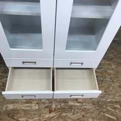 ジャングルジャングル貝塚店　食器棚　収納棚　ホワイト　収納力抜群　貝塚市　二色浜　リサイクルショップの画像