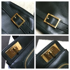 激レア 正規品 オールドグッチ ターンロック レザーバックパック ダークグリーンの画像