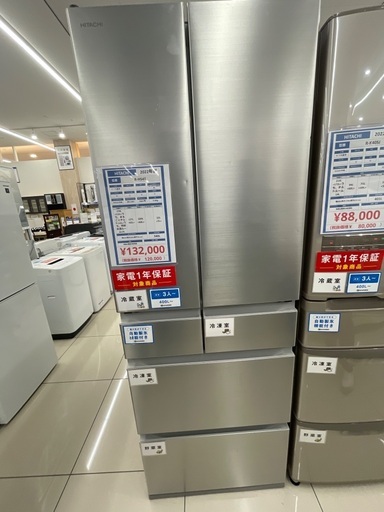 【トレファク足立扇店】6ドア冷蔵庫　HITACHI ヒタチ　R-H54T 2022年製