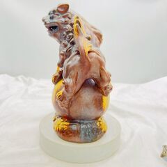 【❗️✨インテリアにもおすすめ✨❗️】シーサー陶器酒器（現状品）🔥縁起物／沖縄伝統工芸／飾り壺の画像