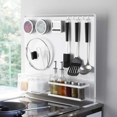 山崎実業　キッチン自立式スチールパネル タワー 縦型の画像