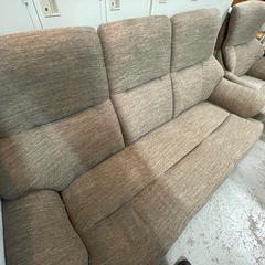 4人がけ ソファ セット ダイニング 生活家具 椅子 チェア ベージュ 背もたれ高め 1113-014の画像