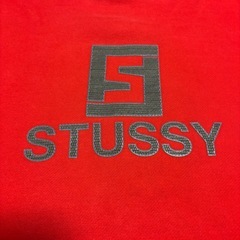 ✨希少・人気✨ STUSSY Sロゴ刺繍パーカー 赤 Lサイズの画像