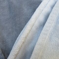 Hansleep 柔らか毛布　ブランケット　ベージュ＋グレー　シングルの画像