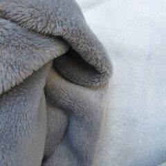 Hansleep 柔らか毛布　ブランケット　ベージュ＋グレー　シングルの画像