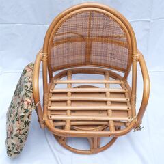 ラタン 籐 回転座椅子 A 藤 の画像