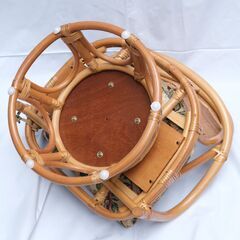 ラタン 籐 回転座椅子 A 藤 の画像