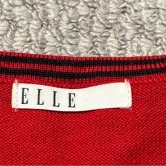 ELLE エル　レディース　カーディガン　赤の画像