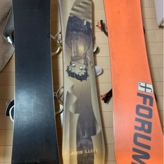 スノーボード板　3枚セットけーすつきケース付きの画像