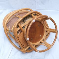 ラタン 籐 回転座椅子 B 藤の画像