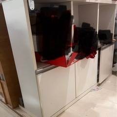 引越し処分/お好きな家具家電まとめて1000円/炊飯器/テレビボード/ローデスク/書斎机/壁面収納棚/バーカウンター/収納棚/足元ヒーター/クローゼットの画像