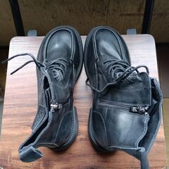 新品 25cm レディース ブーツ ブラック 厚底 シューズ 識別番号:【B081-S】の画像