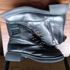 新品 25cm レディース ブーツ ブラック 厚底 シューズ 識別番号:【B081-S】の画像