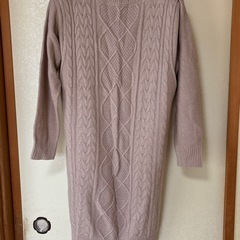 授乳口付きニットワンピース　ベージュの画像