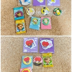 BTSコラボチャーム（缶バッジ・キーホルダー他）の画像