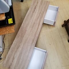 【商談中】幅140cm LOWYA/ロウヤ ローボード テレビボード ナチュラル 木目 引出し2個◆奥行35㎝×高さ28㎝◆買取帝国 朝霞店 配達可能の画像
