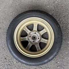 ブリザックVRX2 155/65R14バリ山　ホイール付き PCD100の画像