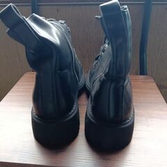 新品 24.5cm レディース ブーツ ブラック 厚底 シューズ 普段着 識別番号:【B083-S】の画像