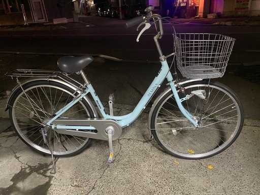 ママチャリ 長期在庫品 26インチ 変速無し オートライト ローラーブレーキ　アルミフレーム