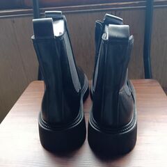 新品 24cm レディース ブーツ ブラック 厚底 シューズ 普段着 識別番号:【B084-S】の画像