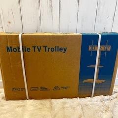 テレビ台 新品 高さ調節 首振り 移動式 テレビスタンド 耐荷重40kg キャスター付 ブラックの画像