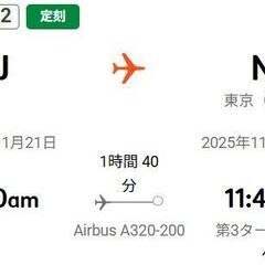 【熊本→東京(成田)】航空券 飛行機 ジェットスター 男性名義の画像