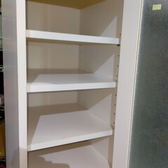 現状特価品 スリム食器棚 幅32.5cm 奥行き39.5cm 高さ180cm 白 ホワイト 幅狭 細身の画像