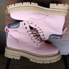 新品 24cm レディース ブーツ ピンク 厚底 シューズ 普段着 識別番号:【B086-S】の画像