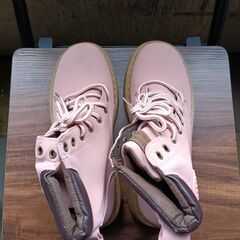 新品 24cm レディース ブーツ ピンク 厚底 シューズ 普段着 識別番号:【B086-S】の画像