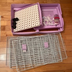 給水ボトル付き⭕️ケージ①九州うさぎCLUBオリジナル イージーホームEVO (ラベンダー)の画像