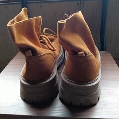 新品 23.5cm レディース ブーツ ブラウン 厚底 シューズ 普段着 識別番号:【B087-S】の画像