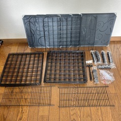 ケージ　キャットケージ　3段　組立式　ブラック の画像