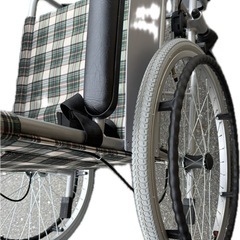 引取限定 未使用に近い　アルミ製車いす 車椅子　自走•介助兼用 KYR19-4041  コーナン の画像