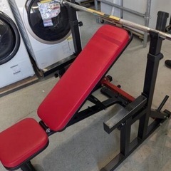 【トレーニングセット】【ベンチ＋シャフト＋スタンド＋ダンベル18kg×2】クリーニング済み【管理番号1113】野の画像